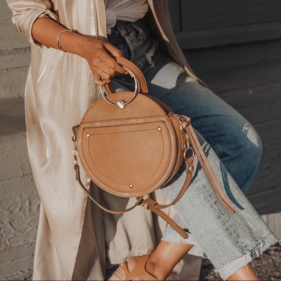 Aldo Handbags - Tan round bag